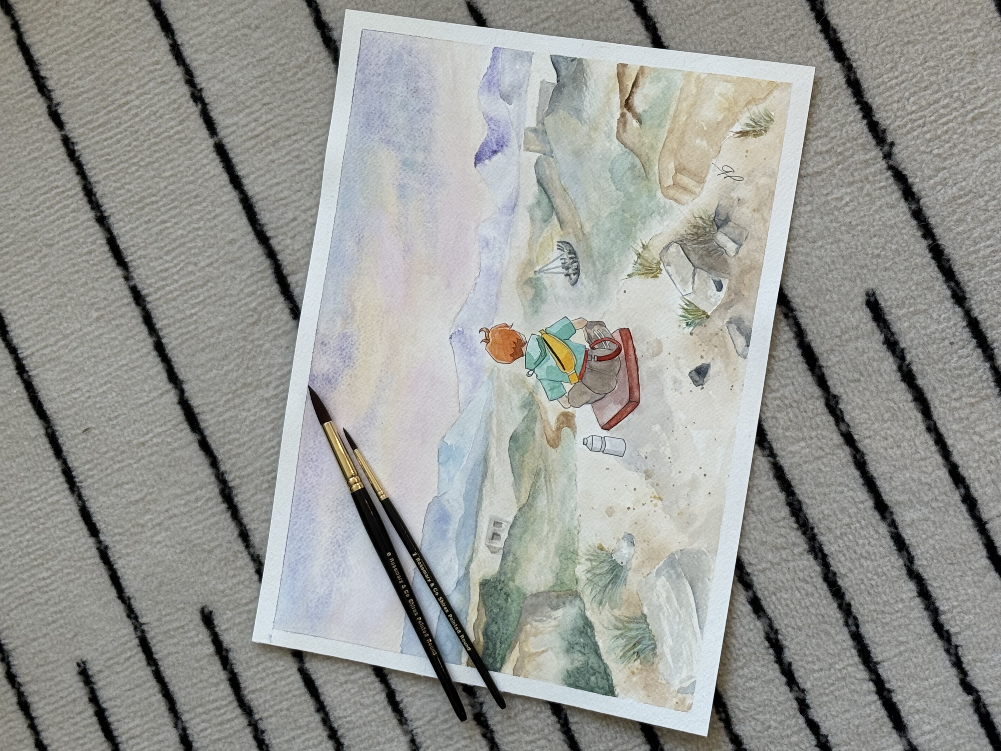Caravan SandWitch game inspired watercolor painting