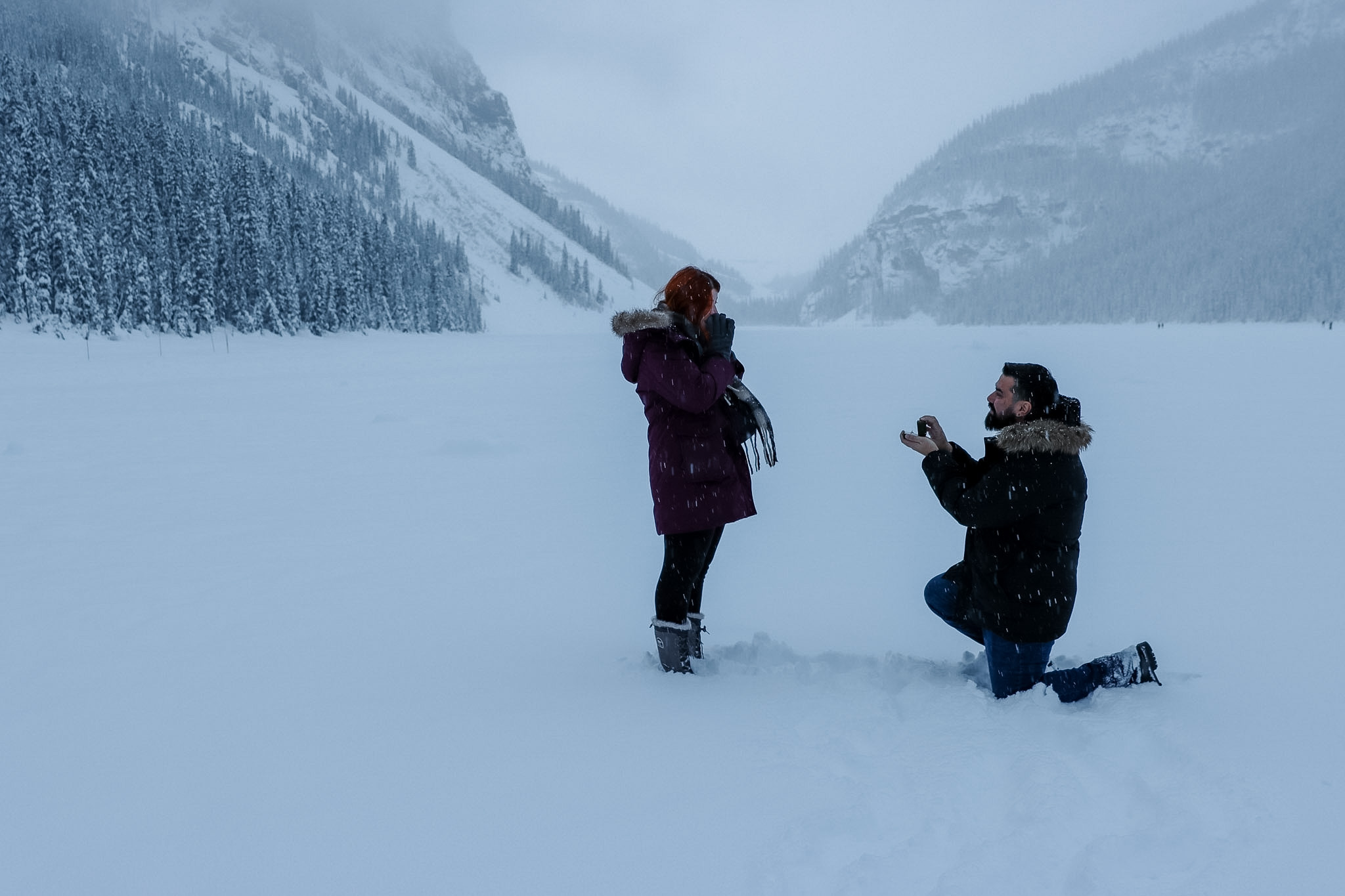 Engagement Proposal at Lake Louise